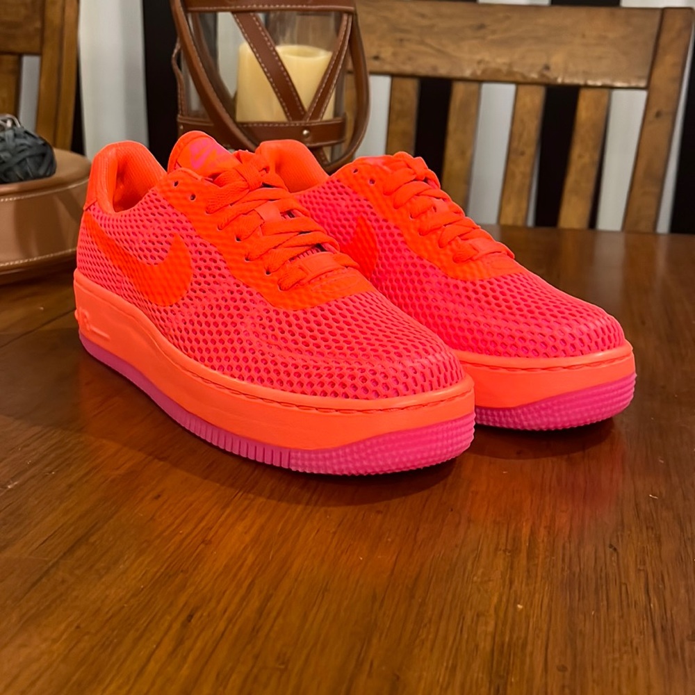 Nike Air Force One AF1 Low Upstep BR Shoes Sneakers new 833123 800 Womens Sz 7.5